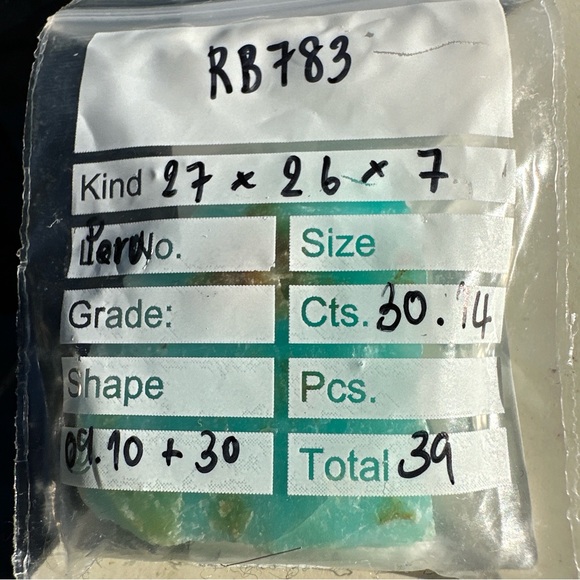 Peruvian 30.14 Carats Rare Andean Blue Opal Rough - Picture 5 of 17